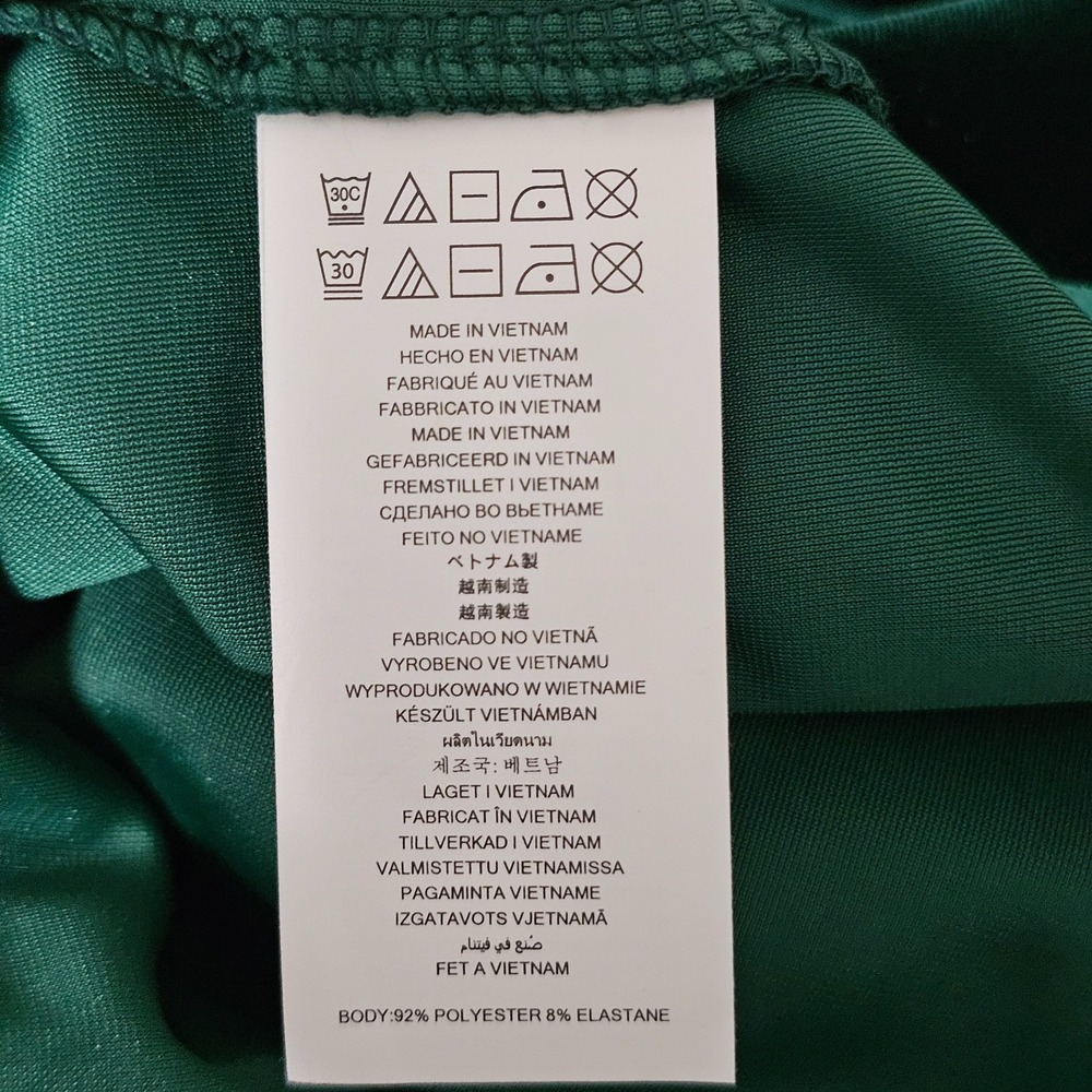 Michael Kors Dress Medium Green Midi Sleeveless Sheath Halter Front Slit 1067 - Picture 8 of 9